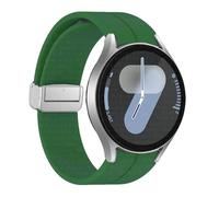 GANYUU Cinghia di silicone originale per samsung galaxy orologio 6 cassic 43mm 47mm 5pro da 45 mm orologio Fe 4 5 6 7 40 44 mm Bracciale a fibbia magnetica Bracciale(Alfalfa Green-S,Watch 7 FE)