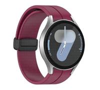 GANYUU Cinghia di silicone originale per samsung galaxy orologio 6 cassic 43mm 47mm 5pro da 45 mm orologio Fe 4 5 6 7 40 44 mm Bracciale a fibbia magnetica Bracciale(Wine Red-B,For Watch 4 Series)