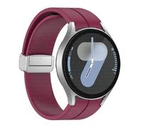 GANYUU Cinghia di silicone originale per samsung galaxy orologio 6 cassic 43mm 47mm 5pro da 45 mm orologio Fe 4 5 6 7 40 44 mm Bracciale a fibbia magnetica Bracciale(Wine Red-S,For Watch 4 Series)