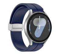 GANYUU Cinghia di silicone originale per samsung galaxy orologio 6 cassic 43mm 47mm 5pro da 45 mm orologio Fe 4 5 6 7 40 44 mm Bracciale a fibbia magnetica Bracciale(Midnight Blue-S,For Watch 5 Series