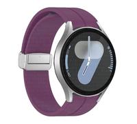 GANYUU Cinghia di silicone originale per samsung galaxy orologio 6 cassic 43mm 47mm 5pro da 45 mm orologio Fe 4 5 6 7 40 44 mm Bracciale a fibbia magnetica Bracciale(Dark Purple-S,For Watch 4 Series)