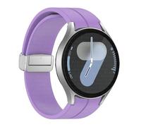 GANYUU Cinghia di silicone originale per samsung galaxy orologio 6 cassic 43mm 47mm 5pro da 45 mm orologio Fe 4 5 6 7 40 44 mm Bracciale a fibbia magnetica Bracciale(Purple-S,Watch 7 FE)