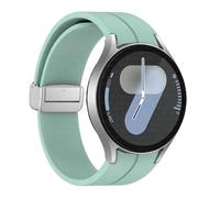 GANYUU Cinghia di silicone originale per samsung galaxy orologio 6 cassic 43mm 47mm 5pro da 45 mm orologio Fe 4 5 6 7 40 44 mm Bracciale a fibbia magnetica Bracciale(Light Green-S,Watch 7 40 44)