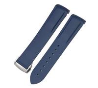 GANYUU Cinturini in gomma 19mm 20mm 21mm 22mm per cinturino orologio sportivo impermeabile Omega Seamaster Planet Ocean(Blue,20mm)