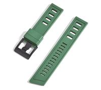 GANYUU Cinturini per orologi in gomma fluorurata FKM 20mm 22mm Cinturini impermeabili a sgancio rapido per ogni marca di orologi subacquei(Green black,20mm)