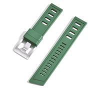 GANYUU Cinturini per orologi in gomma fluorurata FKM 20mm 22mm Cinturini impermeabili a sgancio rapido per ogni marca di orologi subacquei(Green silver,22mm)