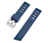 GANYUU Cinturini per orologi in gomma fluorurata FKM 20mm 22mm Cinturini impermeabili a sgancio rapido per ogni marca di orologi subacquei(Dark Blue silver,22mm)