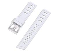 GANYUU Cinturini per orologi in gomma fluorurata FKM 20mm 22mm Cinturini impermeabili a sgancio rapido per ogni marca di orologi subacquei(White silver,20mm)
