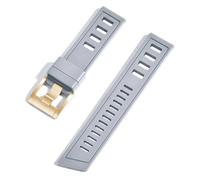 GANYUU Cinturini per orologi in gomma fluorurata FKM 20mm 22mm Cinturini impermeabili a sgancio rapido per ogni marca di orologi subacquei(Grey gold,22mm)