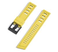 GANYUU Cinturini per orologi in gomma fluorurata FKM 20mm 22mm Cinturini impermeabili a sgancio rapido per ogni marca di orologi subacquei(Yellow black,20mm)