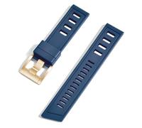 GANYUU Cinturini per orologi in gomma fluorurata FKM 20mm 22mm Cinturini impermeabili a sgancio rapido per ogni marca di orologi subacquei(Dark Blue gold,20mm)