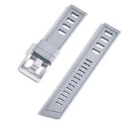 GANYUU Cinturini per orologi in gomma fluorurata FKM 20mm 22mm Cinturini impermeabili a sgancio rapido per ogni marca di orologi subacquei(Grey silver,22mm)