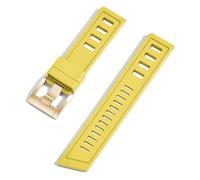 GANYUU Cinturini per orologi in gomma fluorurata FKM 20mm 22mm Cinturini impermeabili a sgancio rapido per ogni marca di orologi subacquei(Yellow gold,22mm)