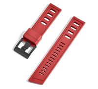 GANYUU Cinturini per orologi in gomma fluorurata FKM 20mm 22mm Cinturini impermeabili a sgancio rapido per ogni marca di orologi subacquei(Red black,22mm)
