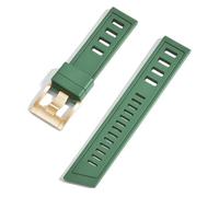 GANYUU Cinturini per orologi in gomma fluorurata FKM 20mm 22mm Cinturini impermeabili a sgancio rapido per ogni marca di orologi subacquei(Green gold,20mm)