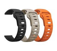 GANYUU Cinturini per orologio robusti da 3 pezzi 20mm 22mm, cinturino per orologio a sgancio rapido con fibbia quadrata in metallo ridisegnata, cinturini sportivi di ricambio in morbido silicone trasp