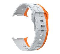 GANYUU Cinturini traspiranti compatibili con Galaxy Watch 7 Ultra Band 47mm Cinturino sportivo in silicone per cinturini Galaxy Watch Ultra da uomo e da donna(Gray Orange)