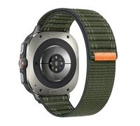 GANYUU Cinturino ad anello in nylon ad alta densità per Samsung Galaxy Watch Ultra 47mm Cinturino sportivo regolabile per Galaxy Watch 7 Cinturini Ultra Band Correa(ArGreen)