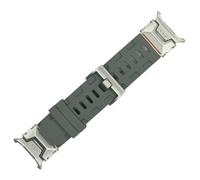 GANYUU Cinturino ad anello in silicone morbido per Samsung Galaxy Watch Ultra 47mm Cinturini sportivi per Galaxy Ultra No Gaps Bracciale con estremità curva(Silver grey)