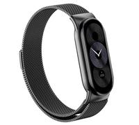 GANYUU Cinturino ad anello milanese per Xiaomi Mi Band 8 Bracciale cinturino in acciaio inossidabile per Xiaomi Band 9 Accessori per cinturini con cinturino in metallo miband 8(Black,For Miband 8)