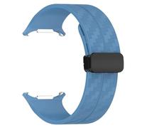 GANYUU Cinturino con motivo in fibra di carbonio per Samsung Galaxy Watch 7 Ultra Cinturino con chiusura magnetica in silicone da 47 mm per braccialetto Galaxy Watch 7 Ultra(Blue)