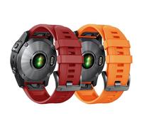 GANYUU Cinturino da 22 mm per Fenix 7/Fenix 6/Fenix 5 Quickfit, cinturino in silicone Fenix 5 Plus, bracciale sportivo per smartwatch Fenix 6 Pro, rosso, arancione, Taglia unica