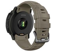 GANYUU Cinturino di ricambio in silicone morbido per Garmin Instinct 2X Solar, Instinct 2X da 26 mm(Brown)