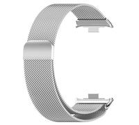 GANYUU Cinturino in acciaio inossidabile per redmi orologio da orologio da orologio milanese braccialetto magnetico per loop milanese per xiaomi mi banda 8 accessori da polso da polso da polso(Silver)