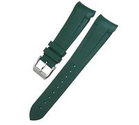 GANYUU Cinturino in gomma 22mm 20mm cinturino orologio in silicone per Tudor Heritage Black Bay 1958 Pelagos braccialetti sportivi impermeabili neri(Green Pin,22mm)