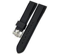 GANYUU Cinturino in gomma da 18 mm, 19 mm, 21 mm, 20 mm, 22 mm, 23 mm, 24 mm, per Rolex, Seiko, SKX, Omega, morbido cinturino in silicone impermeabile, 19mm, Agata