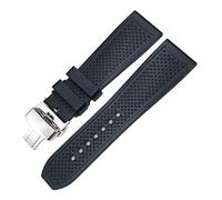 GANYUU Cinturino in gomma siliconica da 20 mm, 21 mm, 22 mm, 23 mm, 24 mm, adatto per Cartier London Tank Santos Sports morbido cinturino impermeabile, 20mm, Agata