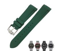 GANYUU Cinturino in gomma Silione 20mm 22mm per Tudor Black Bay 1958 GMT 41mm Pelagos Blu Arancione Nero Cinturino sportivo Strumenti regalo(Green pin,20mm)