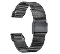 GANYUU Cinturino in metallo milanese QuickFit da 22mm 26mm per cinturino EPIX GEN2 Fenix7 7X Solar / 6X 6XPro 5XPlus Forerunner 955 Enduro 2(Black,For Fenix 6X 6XPro)