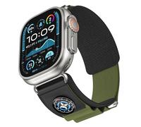 GANYUU Cinturino in nylon ad alta densità per Apple Watch Band 49 mm 45 mm 44 mm cinturini in gomma 10 ° 46 mm 42 mm cinturino sportivo alpinismo, 38/40/41mm, Agata