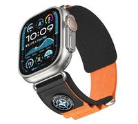 GANYUU Cinturino in nylon ad alta densità per Apple Watch Band 49 mm 45 mm 44 mm cinturini in gomma 10 ° 46 mm 42 mm cinturino sportivo alpinismo, S10 42mm, Agata