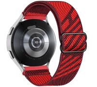 GANYUU Cinturino in nylon da 20 mm 22 mm per Gamrmin Vivoactive3 4 5 Venu2 HR Plus Sq Bracciale elastico regolabile per cinturini Forerunner265/255/245/645/754/735/945/955 Approach S12(Red blue,20mm)