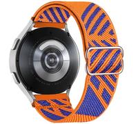 GANYUU Cinturino in nylon da 20 mm 22 mm per Gamrmin Vivoactive3 4 5 Venu2 HR Plus Sq Bracciale elastico regolabile per cinturini Forerunner265/255/245/645/754/735/945/955 Approach S12(Orange blue,20m
