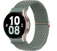 GANYUU Cinturino in nylon per Samsung Galaxy Watch 7 6 5 4 40mm 44mm 6Classic 43/47mm 20mm 22mm Cinturino intrecciato Solo Loop per Huawei Watch 3 4Pro Cinturini(Green,20mm)