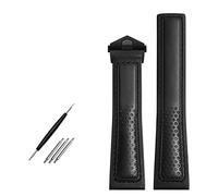 GANYUU Cinturino in pelle di mucca 22 millimetri Cinturino Per Tag Heuer Fiyta Tissot Cinturino Della Vigilanza Punti Rossi Bracciale In Vera Pelle, 22mm, Agata