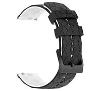 GANYUU Cinturino in silicone 20mm 22mm per Samsung Galaxy Watch 5/4 40 44mm Classic 42 46mm Active 2 Bracciale sportivo per cinturini Forerunner265/255/245/645/754/735/945/955(Black white,20MM)