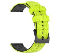GANYUU Cinturino in silicone 20mm 22mm per Samsung Galaxy Watch 5/4 40 44mm Classic 42 46mm Active 2 Bracciale sportivo per cinturini Forerunner265/255/245/645/754/735/945/955(Green black,22MM)