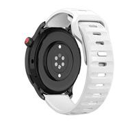 GANYUU Cinturino in silicone 20mm 22mm per Samsung Galaxy Watch 6/5/4 44mm 40mm 6/4Classic 43mm 47mm Bracciale a fascia per Huawei Watch GT3 4Pro Cinturini(White,20mm)