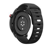 GANYUU Cinturino in silicone 20mm 22mm per Samsung Galaxy Watch 6/5/4 44mm 40mm 6/4Classic 43mm 47mm Bracciale a fascia per Huawei Watch GT3 4Pro Cinturini(Black,22mm)