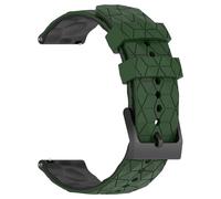 GANYUU Cinturino in silicone 20mm 22mm per Samsung Galaxy Watch 7/6/5/4 44/40mm 6 4Classic Gear S3 braccialetto universale a fascia per cinturini Huawei GT3 4Pro(Green Black,20mm)