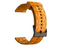 GANYUU Cinturino in silicone 20mm 22mm per Samsung Galaxy Watch 7/6/5/4 44/40mm 6 4Classic Gear S3 braccialetto universale a fascia per cinturini Huawei GT3 4Pro(Orange,20mm)