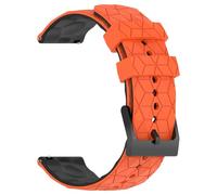 GANYUU Cinturino in silicone 20mm 22mm per Samsung Galaxy Watch 7/6/5/4 44/40mm 6 4Classic Gear S3 braccialetto universale a fascia per cinturini Huawei GT3 4Pro(Orange Black,20mm)