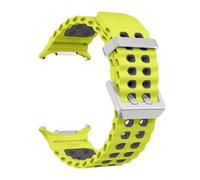 GANYUU Cinturino in silicone marino per orologio ultra 47mm braccialetto No Gaps cinturino sportivo bicolore per cinturini per cinturino Galaxy 7 ultra(Lime Gray-S)