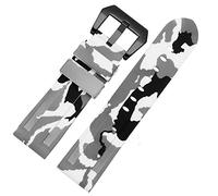 GANYUU Cinturino in silicone Per PAM111 386 441 serie cinturini da polso 20mm 22mm 24mm 26mm impermeabile sport camouflage braccialetto, 24mm, Agata