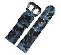 GANYUU Cinturino in silicone Per PAM111 386 441 serie cinturini da polso 20mm 22mm 24mm 26mm impermeabile sport camouflage braccialetto, 26mm, Agata
