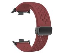 GANYUU Cinturino in silicone per Redmi Watch 4/8 Pro Magnetic Buckle Sports Band per MI Band 8 Pro Correa Accessori per braccialetti traspiranti Bracciale(Wine Red,For mi8Pro)